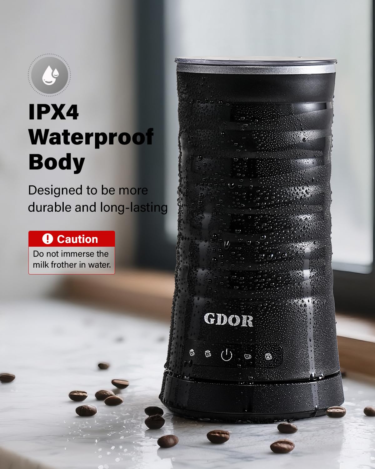 GDOR stainless steel interior with non-stick surface for easy cleanup.