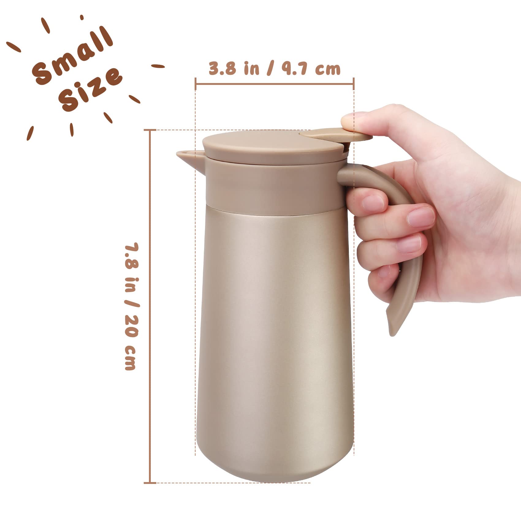 GearRoot 28oz carafe exterior stays cool to touch for safety.