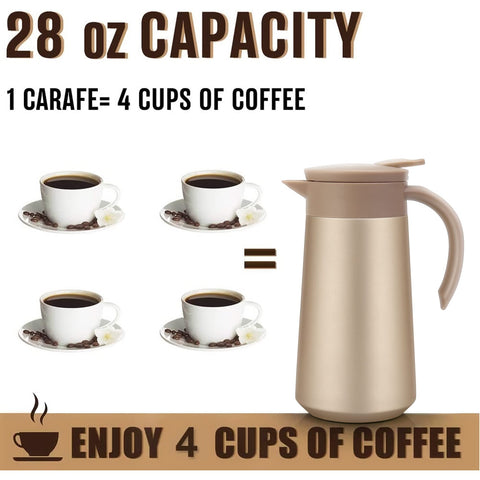 GearRoot insulated double-wall carafe preserves drink temperature.