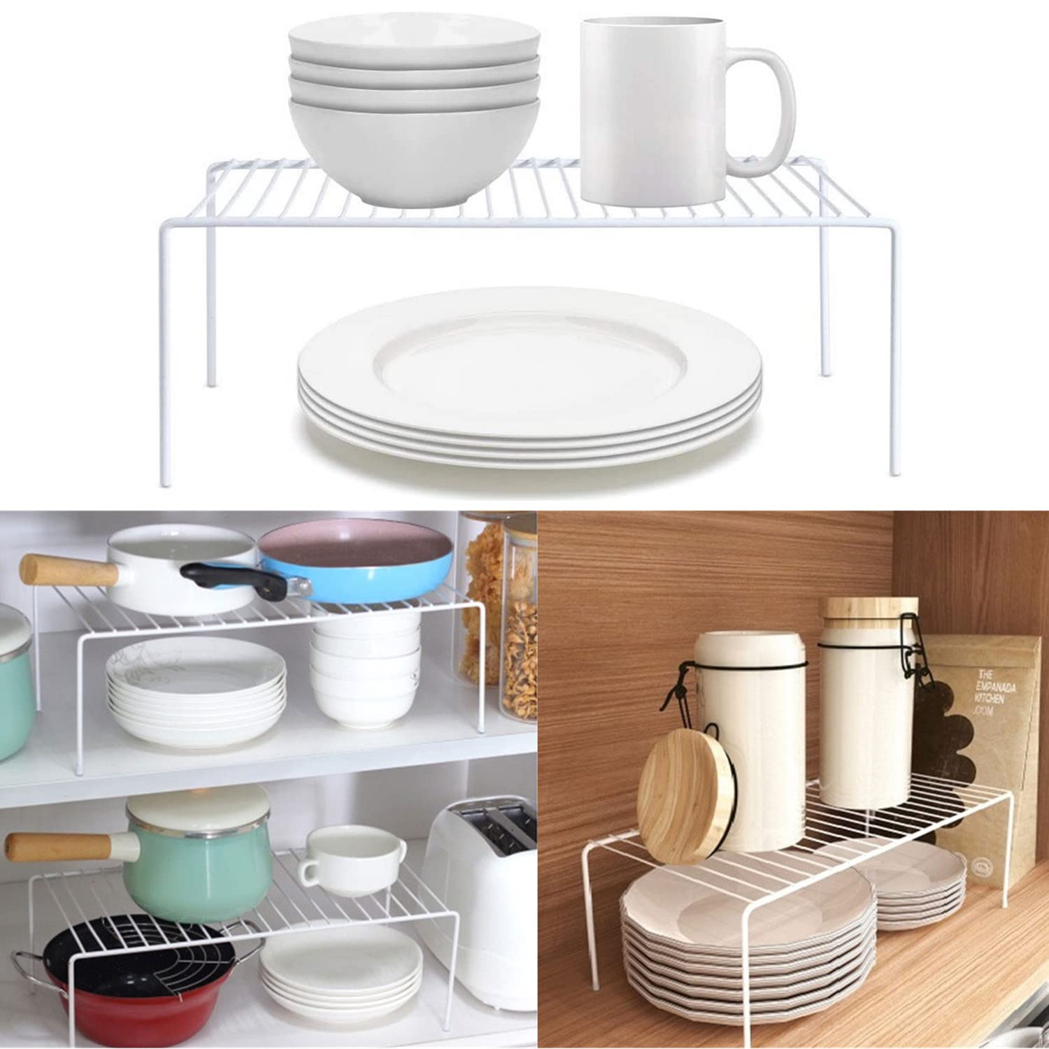 Gedlire cabinet shelf set 6 easy placement without tools in any cupboard