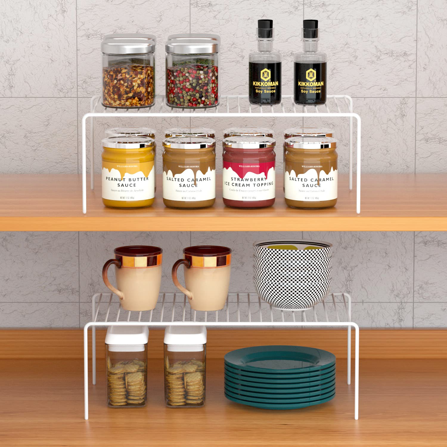 Gedlire cabinet shelf set 6 drying rack use for dishes and bottles