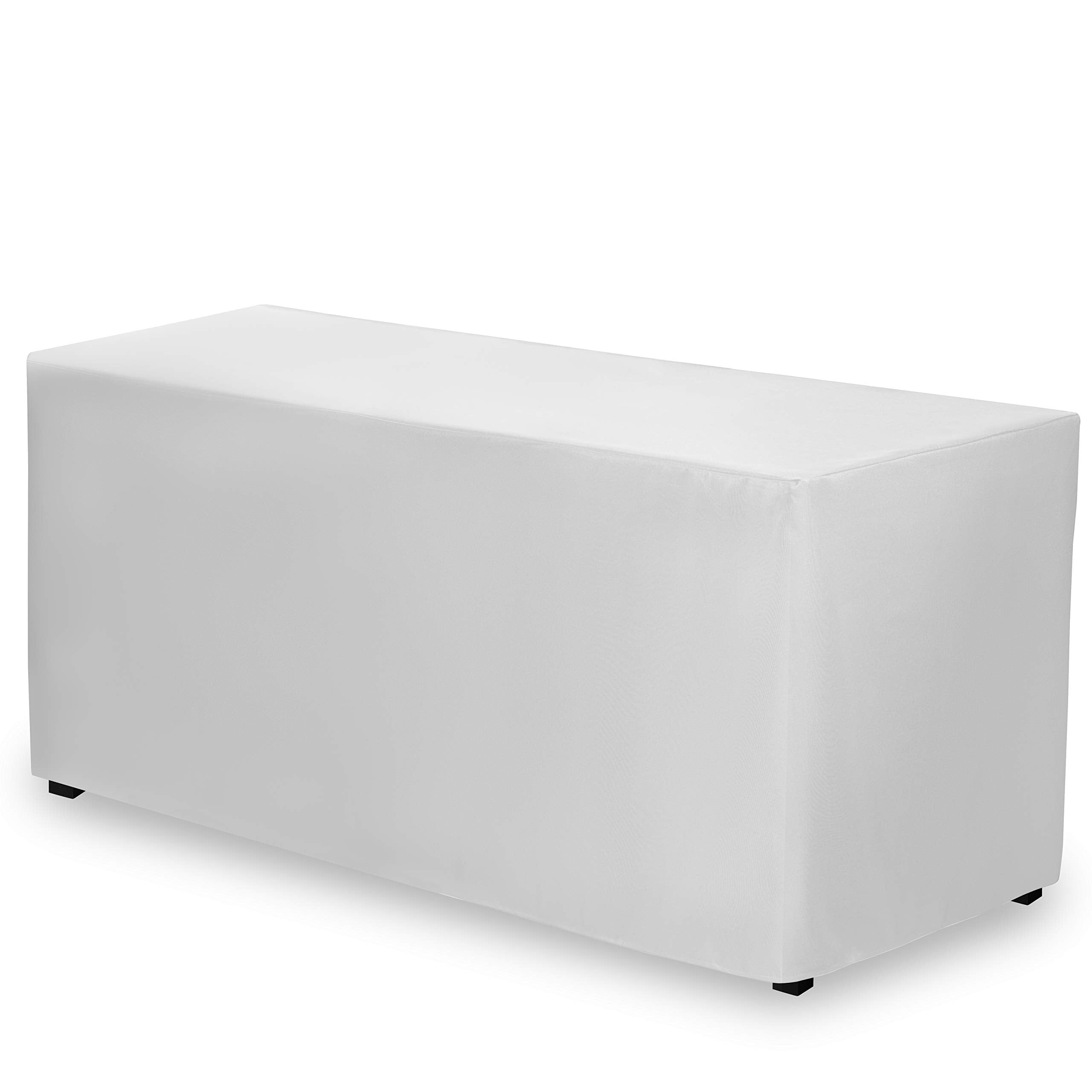 Gee Di Moda fitted tablecloth on a 6-foot table for a polished event