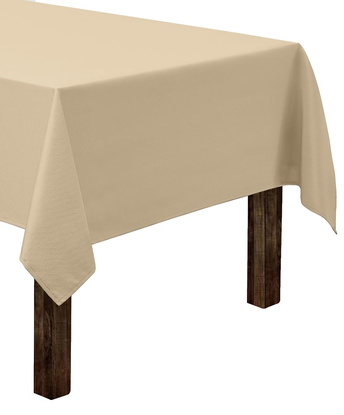 Gee Di Moda rectangle tablecloth in beige for five-foot table coverage.