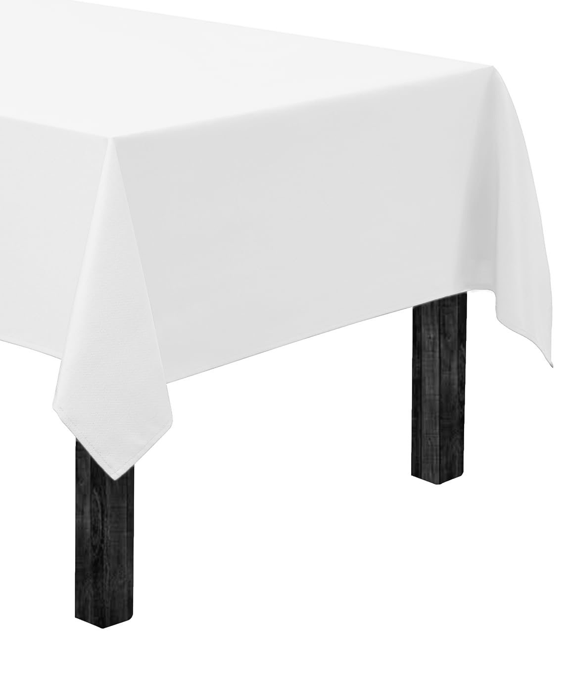 Gee Di Moda rectangle tablecloth 60x84 white on a 5-foot table, clean and elegant coverage