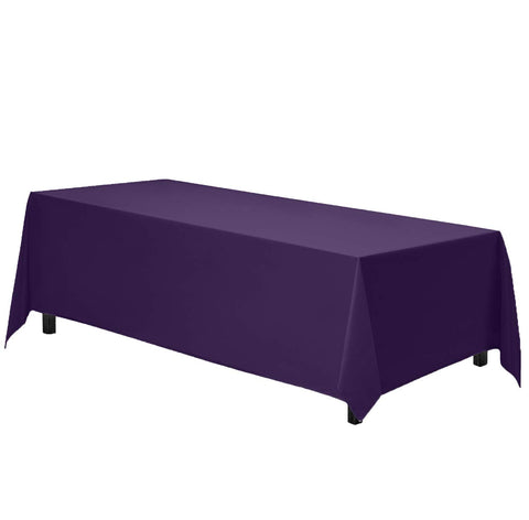 Gee Di Moda purple tablecloth on a dining table, perfect for weddings and holiday gatherings