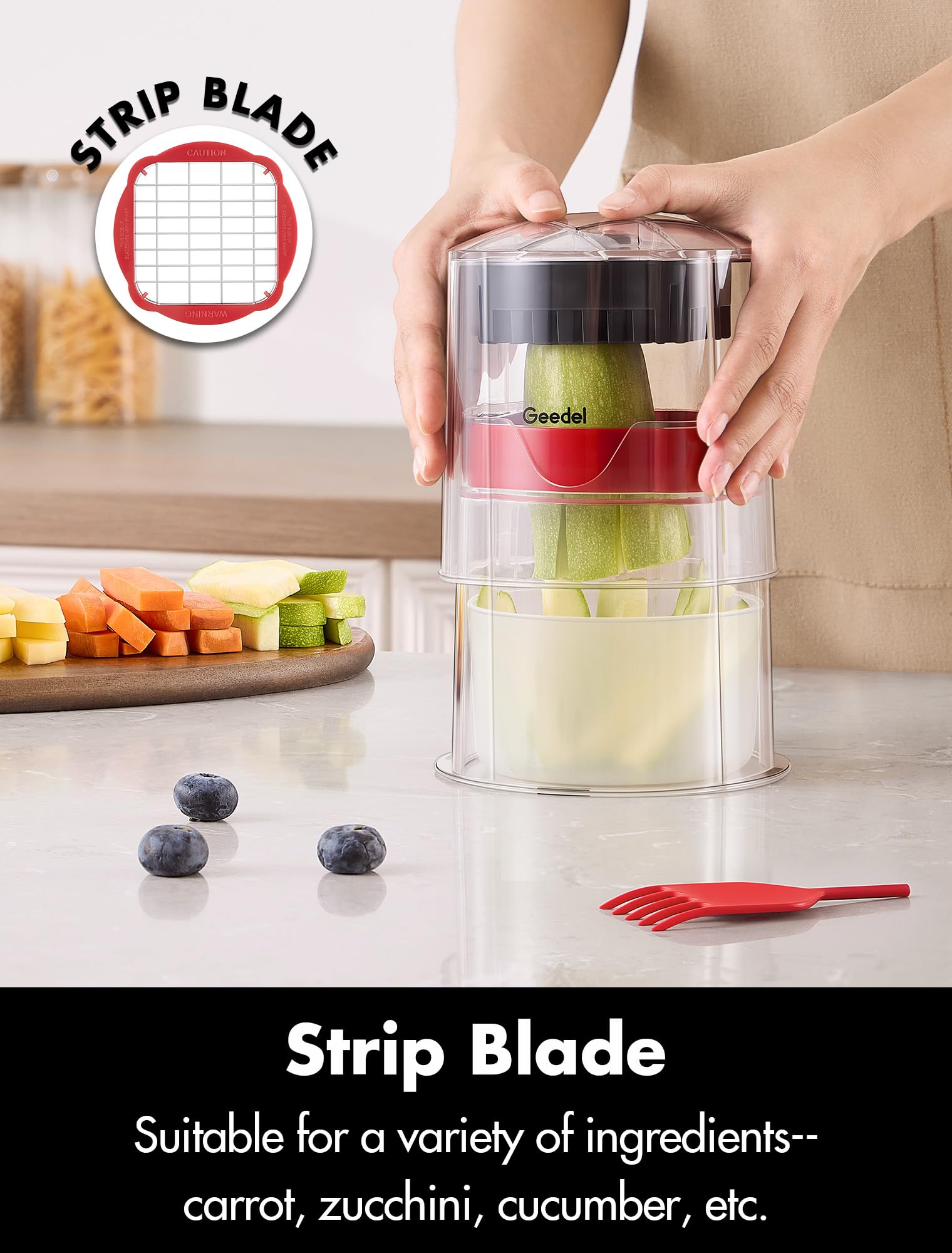 Geedel apple core blade neatly cores apples for quick prep
