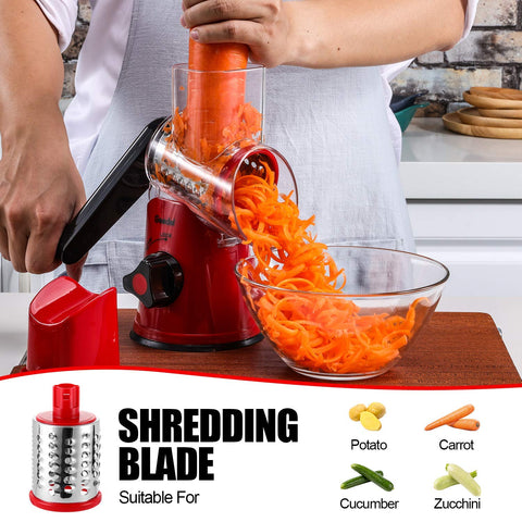 Geedel compact 4.5-inch diameter grater for tidy storage.