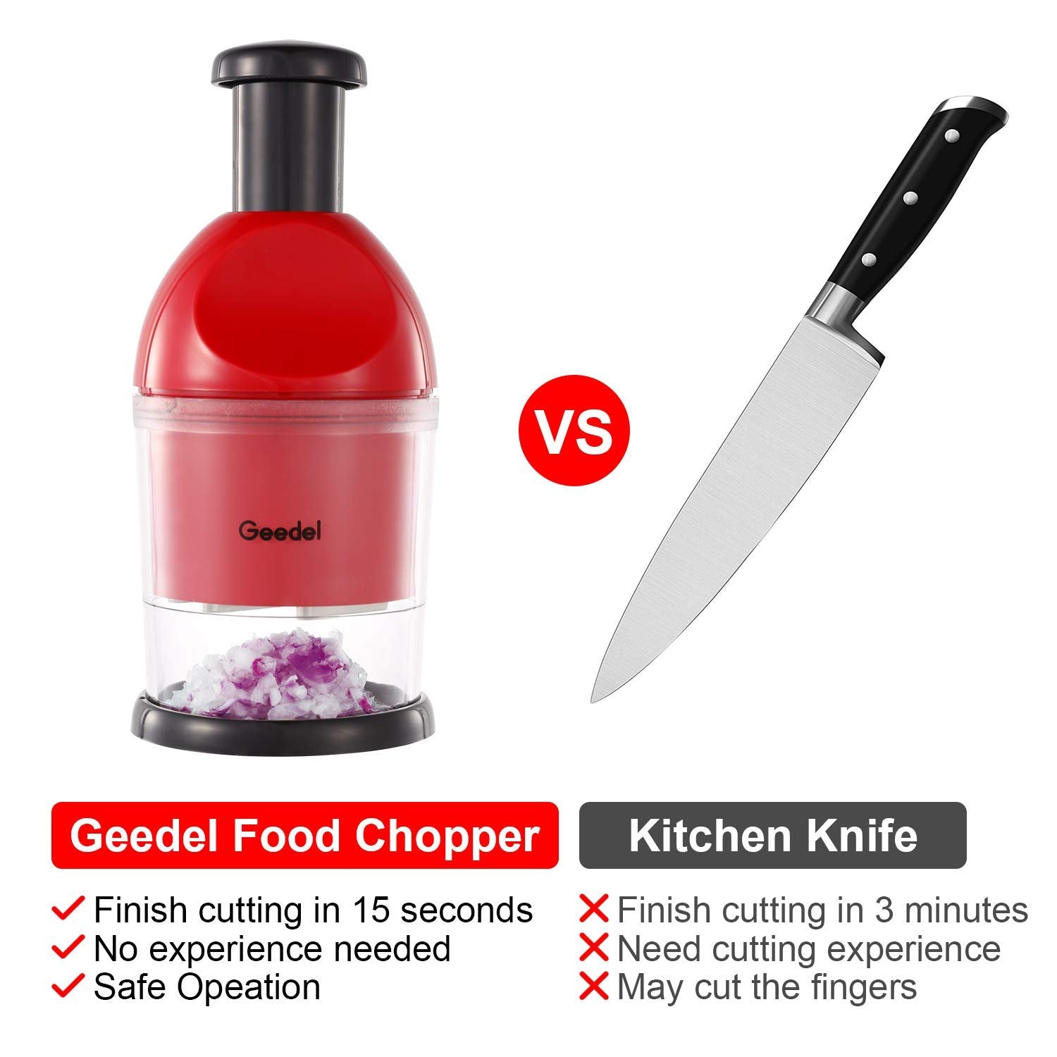 Geedel Compact design pictured for space-saving storage in busy kitchens.