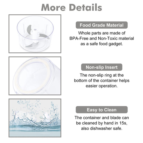 Geedel chopper dishwasher-safe design simplifies cleanup after cooking.