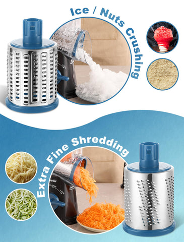 Geedel grater handle in use with ergonomic z shape