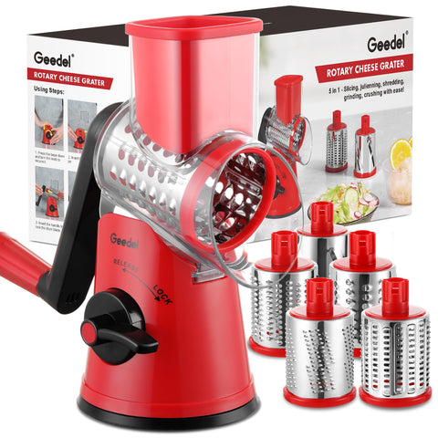 Geedel rotary cheese grater base with strong suction for stable grating