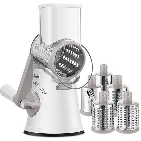 Geedel rotary cheese grater with strong base suction for stable shredding