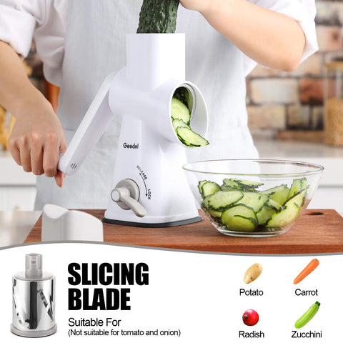 Geedel grater secured by suction base on a clean counter.