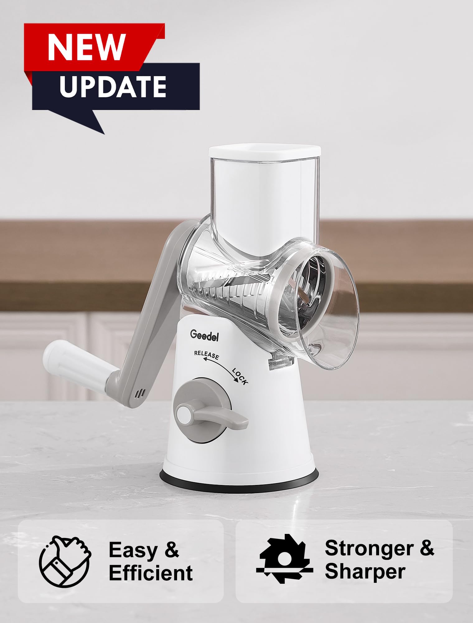 Geedel Z handle design enables quick, effortless turning
