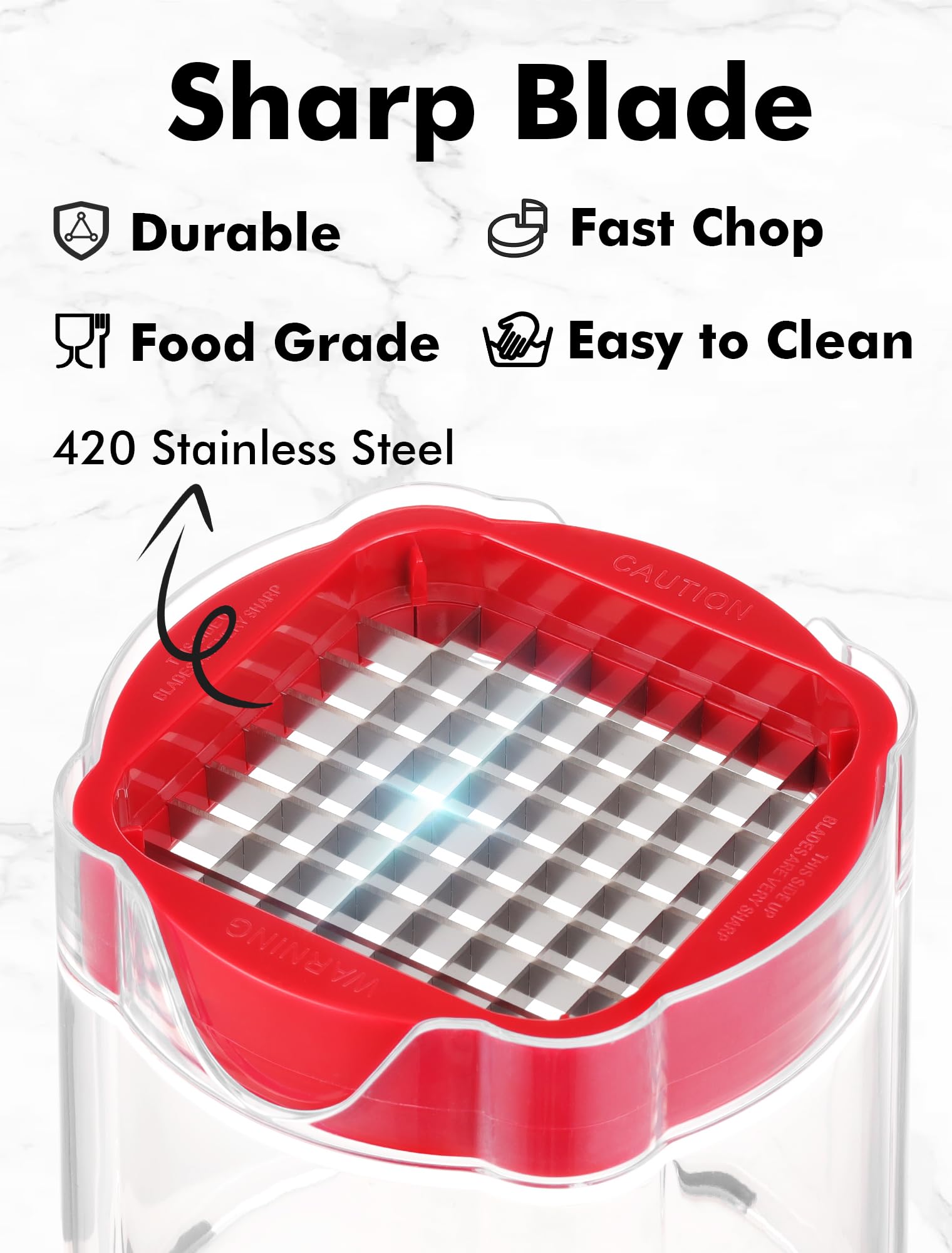 Geedel stainless steel blades resist rust for long-lasting performance
