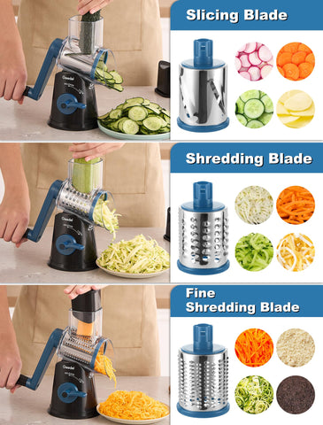 Geedel suction base secured on counter during shredding