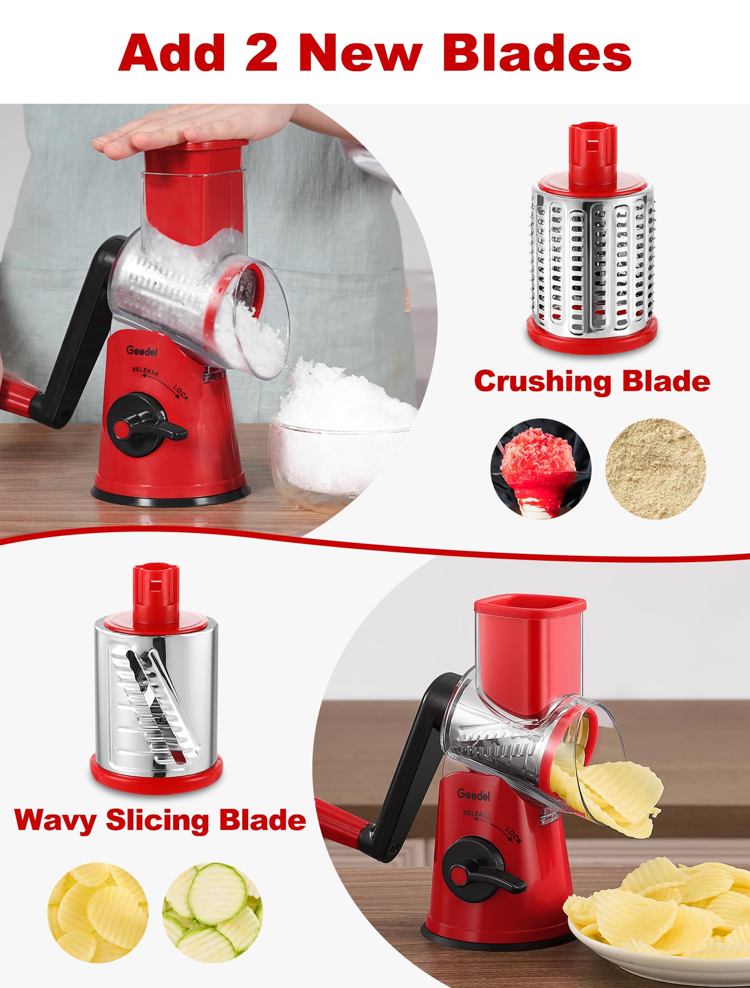 Geedel suction base keeps grater steady during use