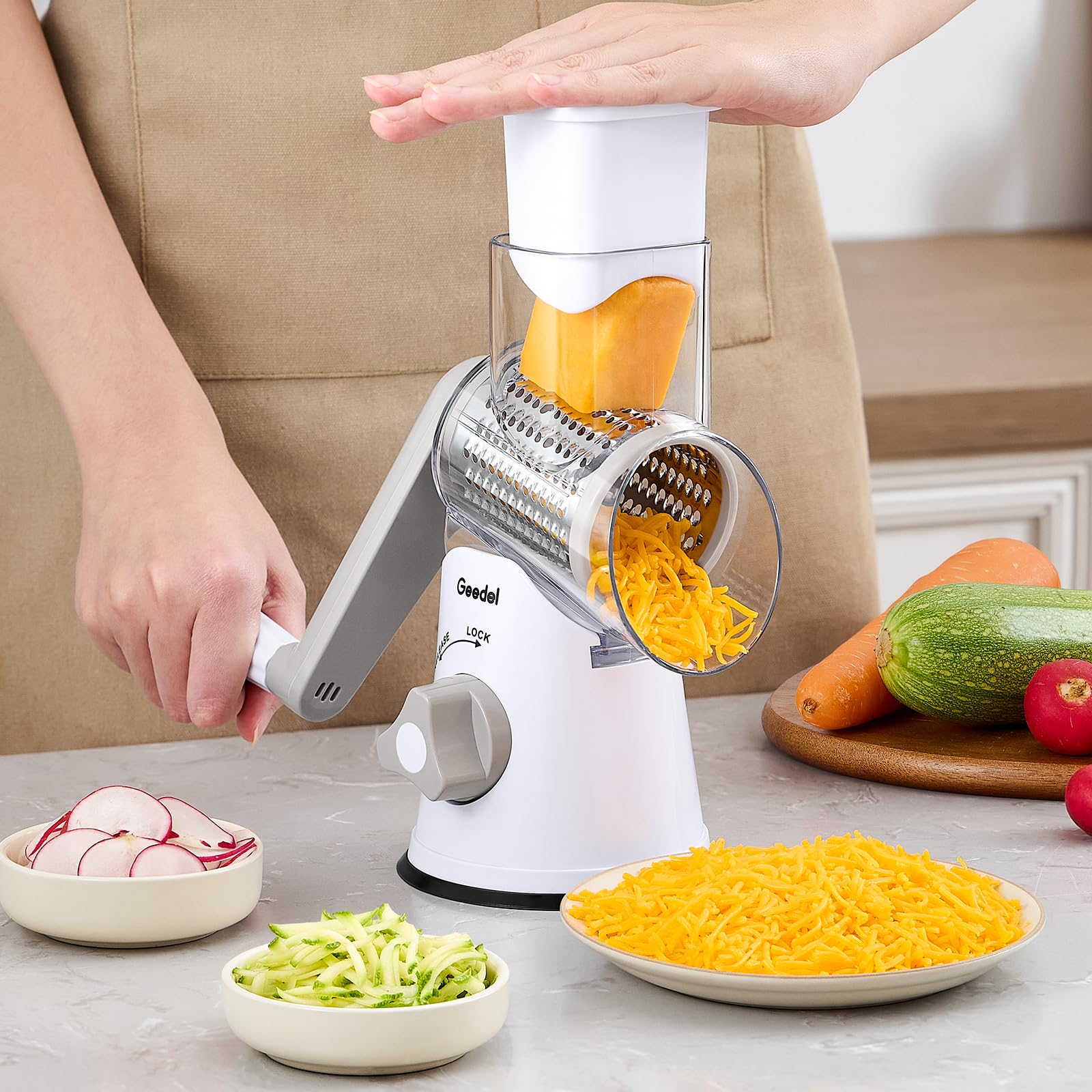Geedel top rack dishwasher safe design for easy cleanup