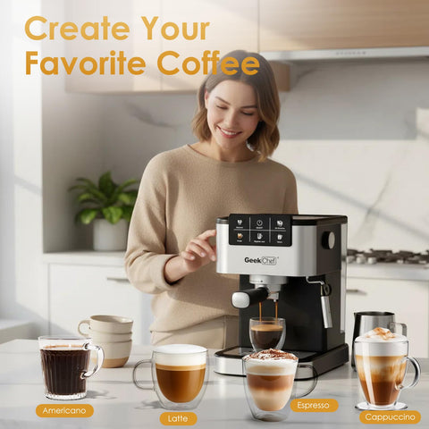 Geek Chef compact design fits neatly on a kitchen counter