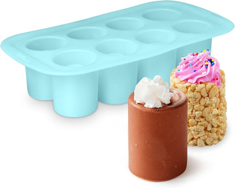 GEEOOLLAH silicone shot glass mold, 8 cavities, easy-release edible cups.