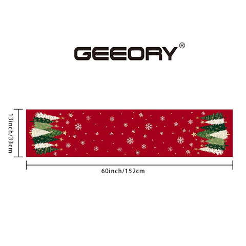 GEEORY machine washable polyester table runner for easy care