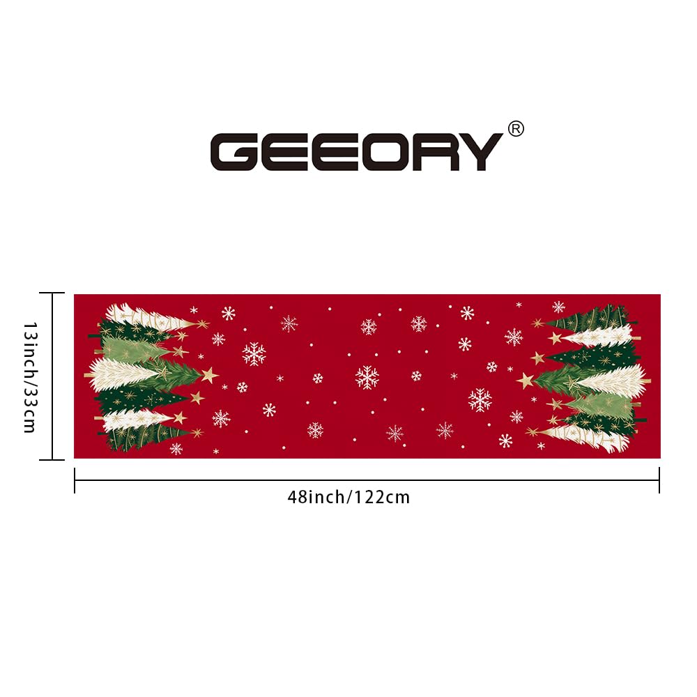 GEEORY table runner protects surfaces from scratches and spills during meals.