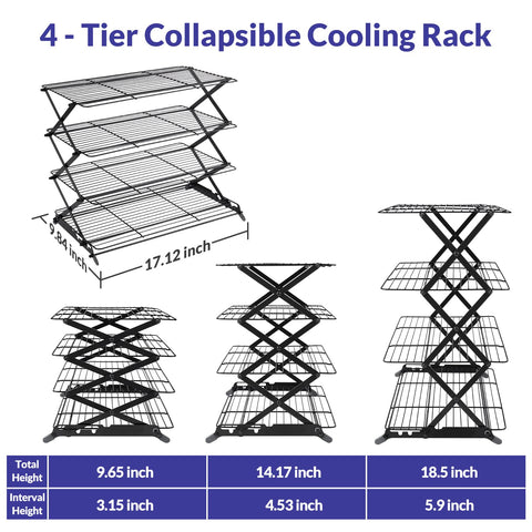 Geesta 4-tier rack cools multiple batches on separate levels.