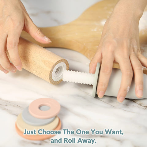 Geesta rolling pin with an extra handle press design for control