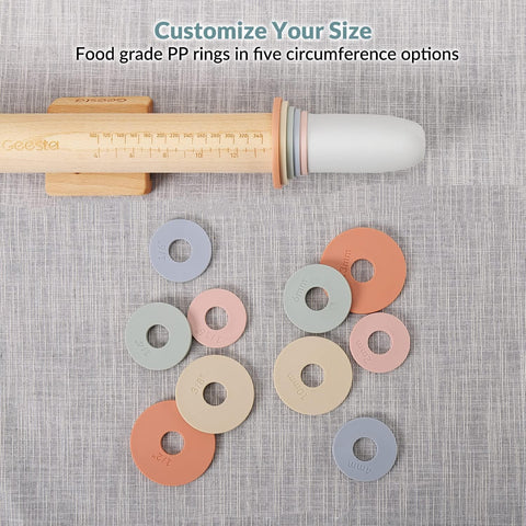 Geesta rolling pin rings enhance baking setup, making dough handling and rolling more efficient.