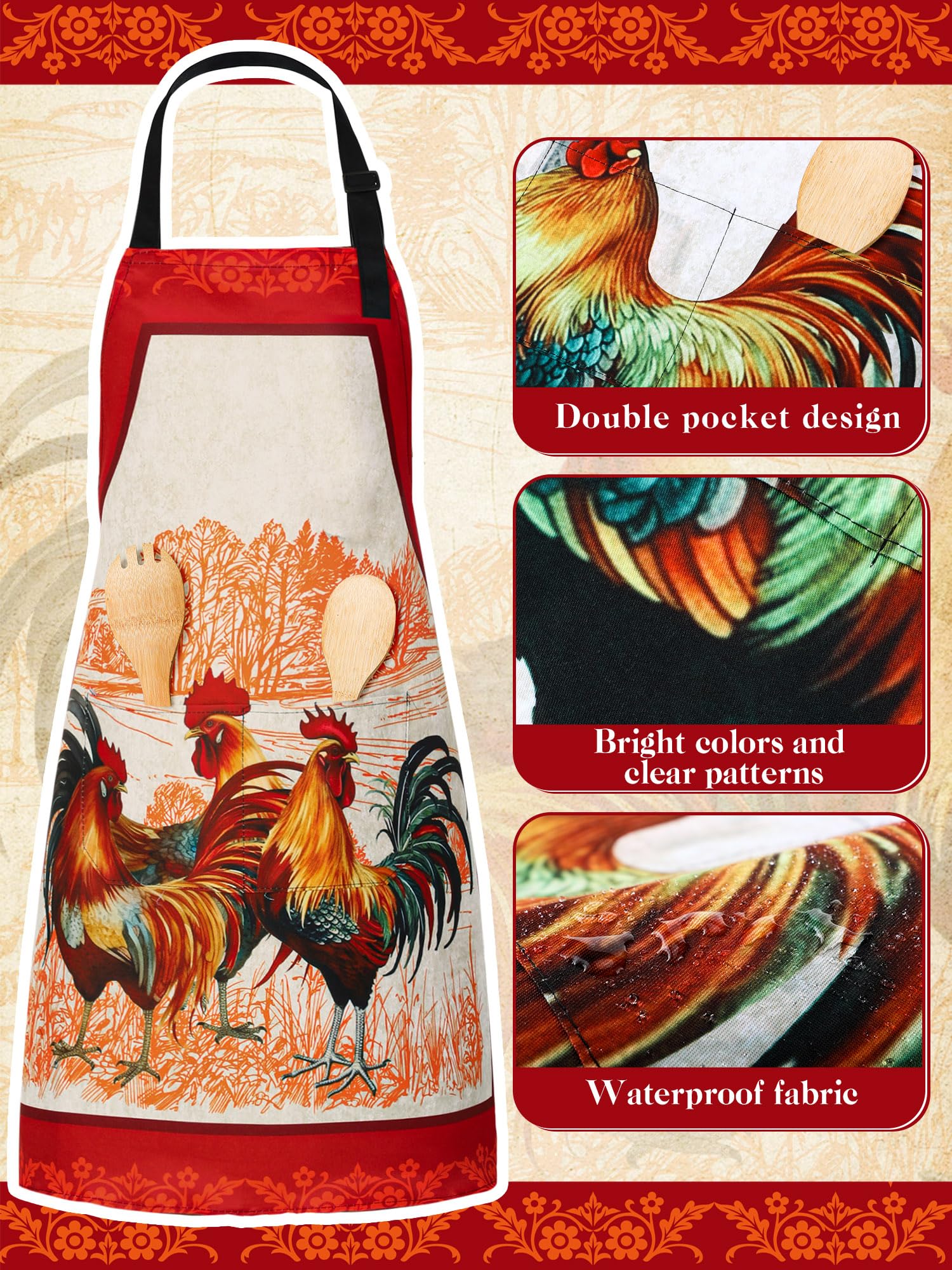 Geetery four-piece apron set for family cooking and gifting.