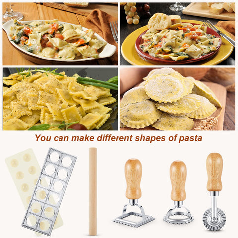 Geetery ravioli maker press speeds up filling and sealing.