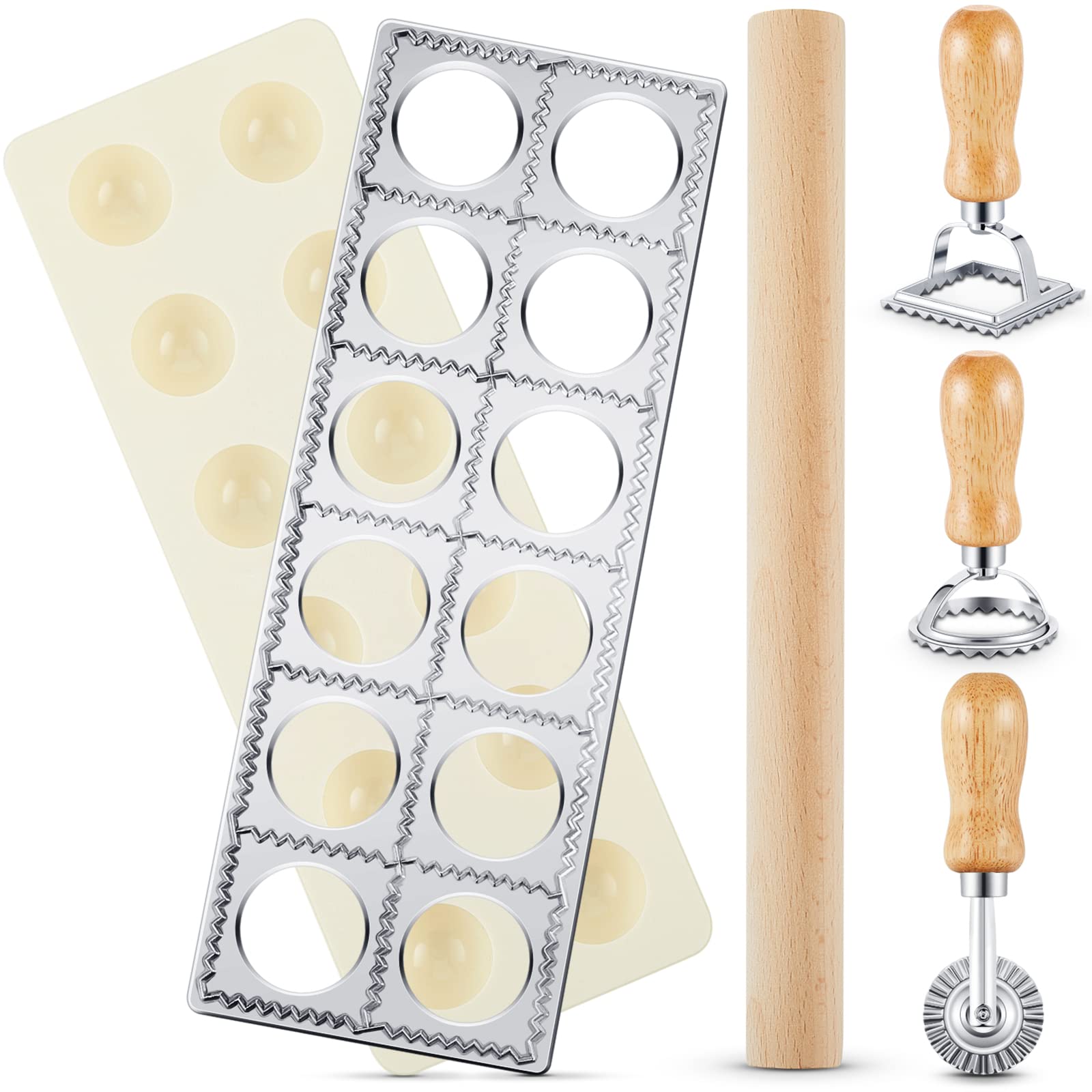 Geetery 12-hole ravioli mold for uniform portions.