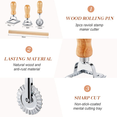 Geetery round ravioli cutter creates precise circular shapes.