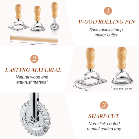 Geetery round ravioli cutter shaping circular pasta pockets.