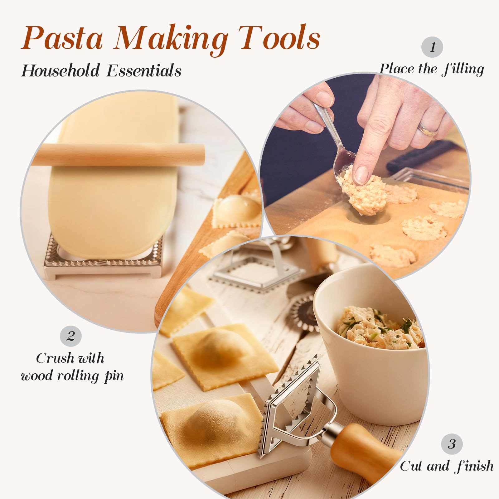 Geetery square pasta dough cutter creating neat square portions.