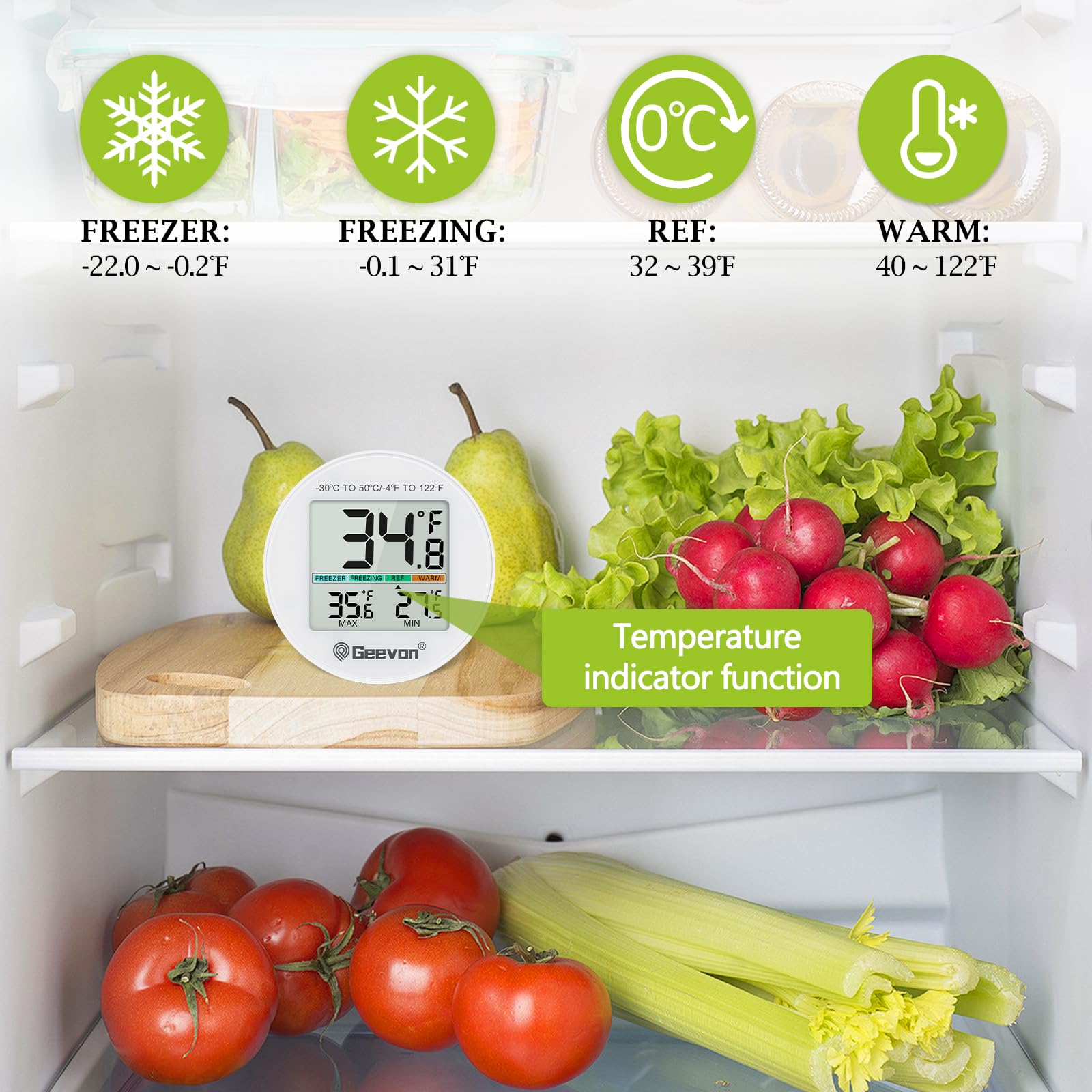 Geevon IP65 waterproof design protecting readings in humid kitchen environments