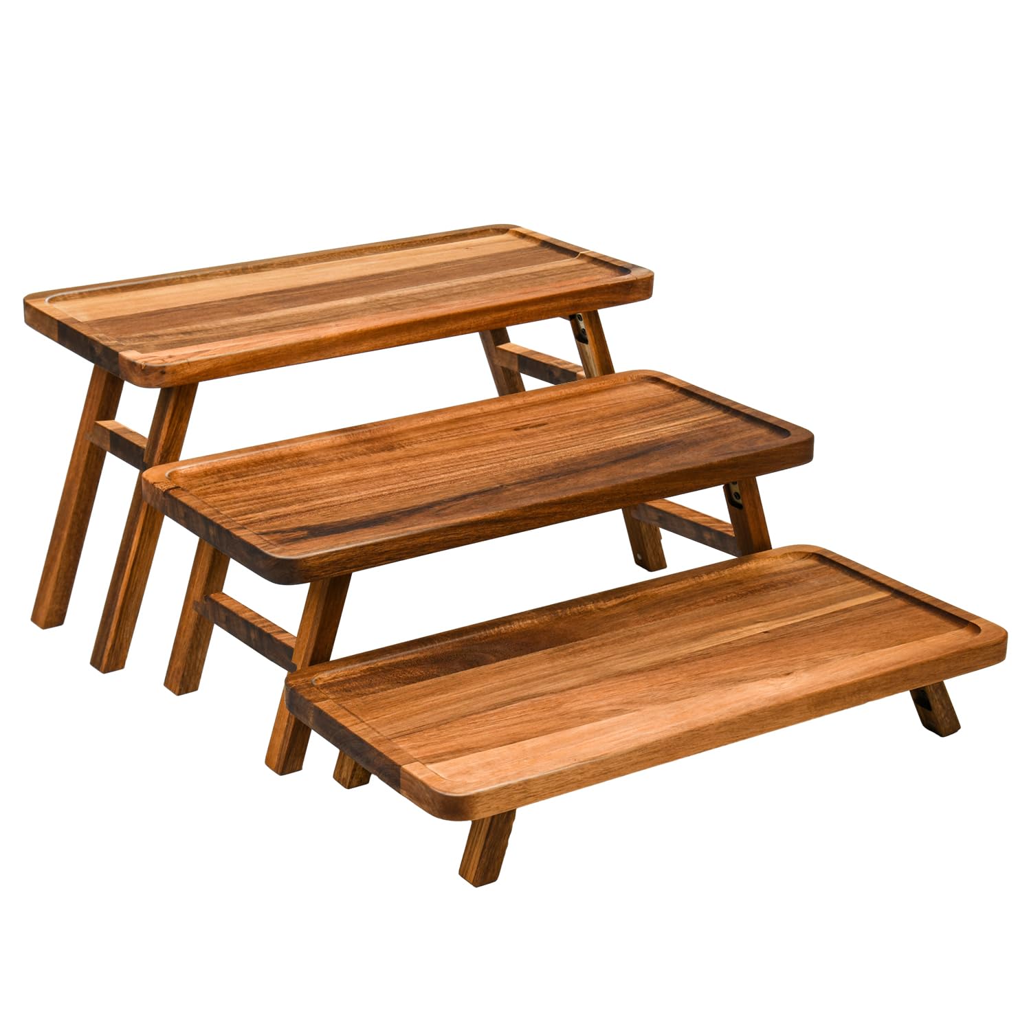 GEHE acacia wood stand cleans easily with mild soap and water