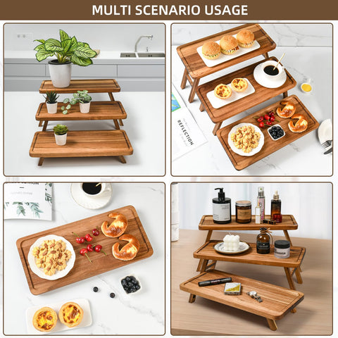 GEHE tea party display stand elevates snacks with versatile height levels