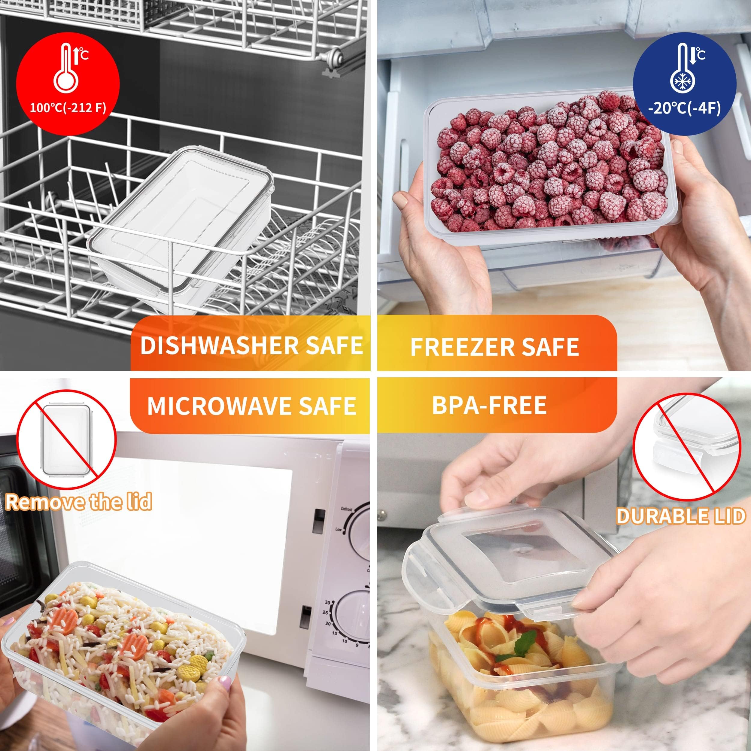 GEIKR 1200ml container keeps fridge snacks organized