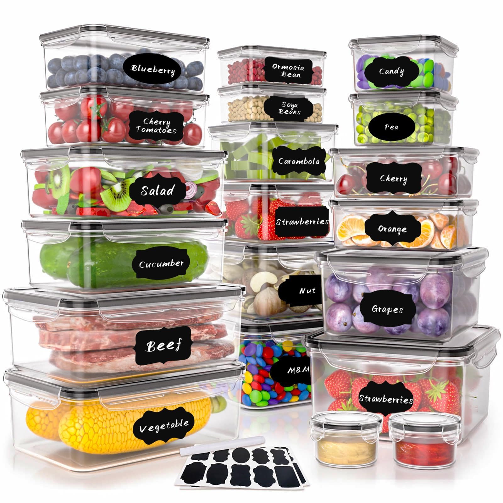GEIKR airtight containers with lids keep foods fresh and spill-free