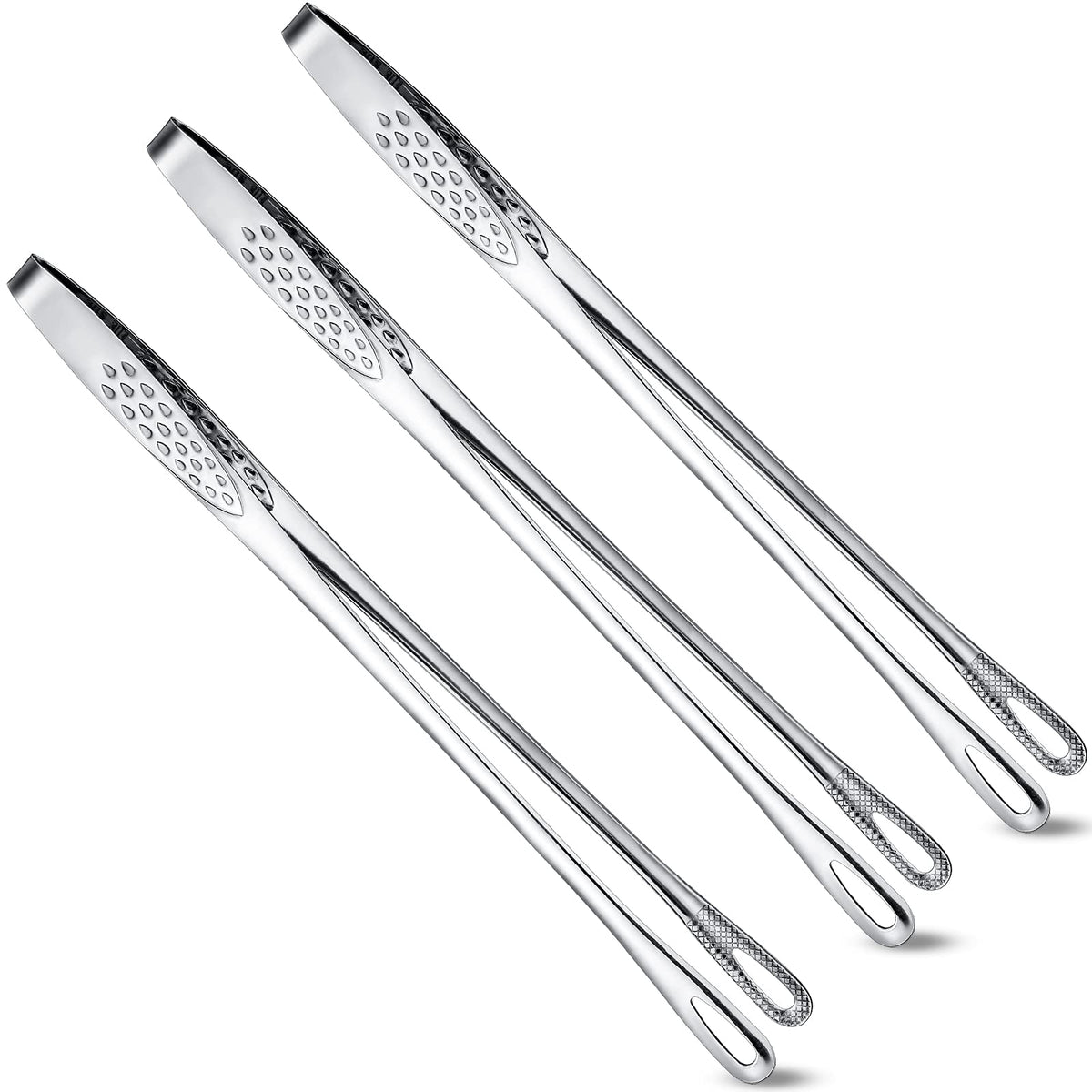 Geiserailie 3 Pcs 11 Inch Tongs pack with easy grip for precise flipping