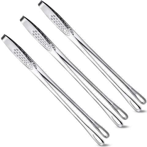 Geiserailie 3 Pcs 11 Inch Tongs pack with easy grip for precise flipping
