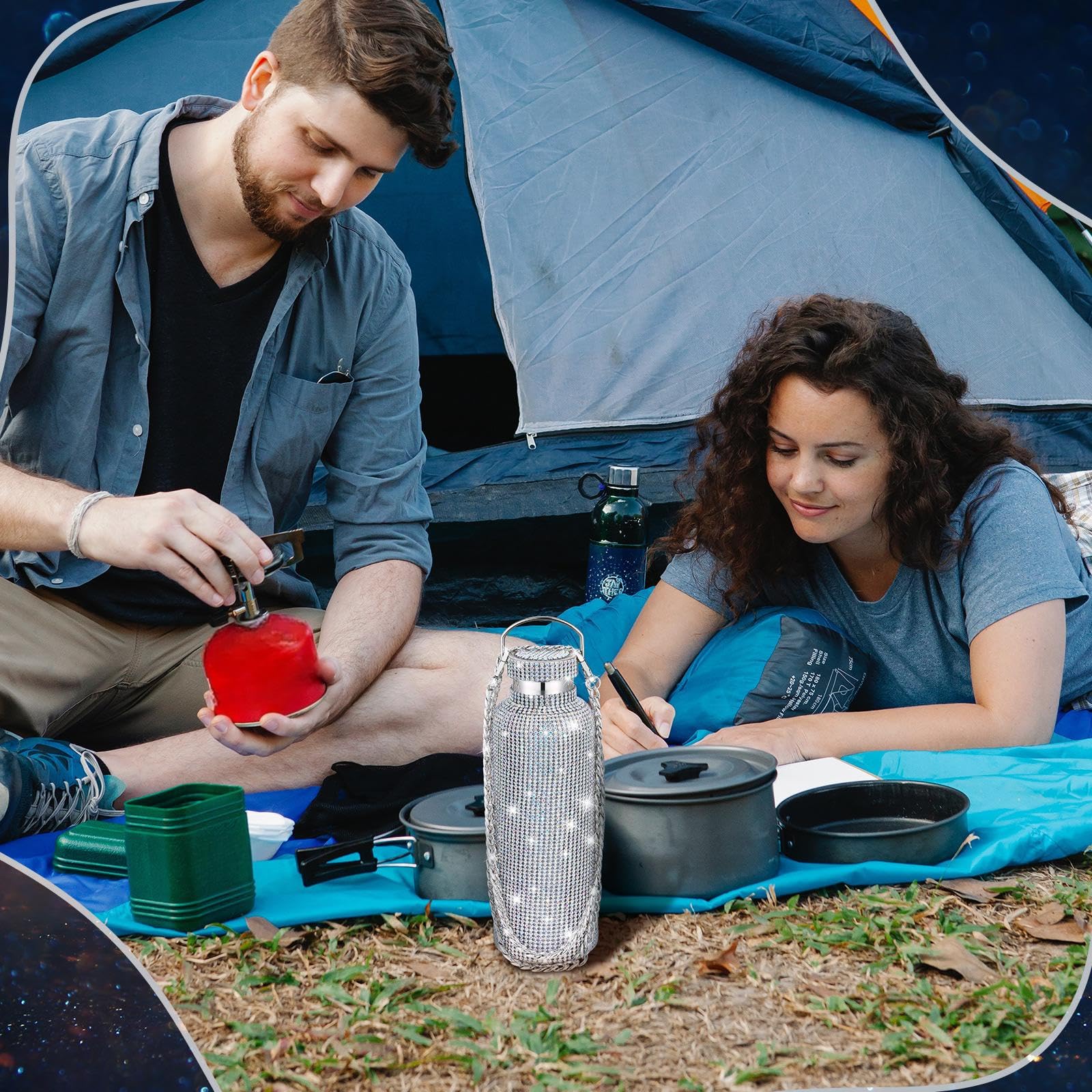 Geiserailie 750ml silver bottle for generous hydration on the go