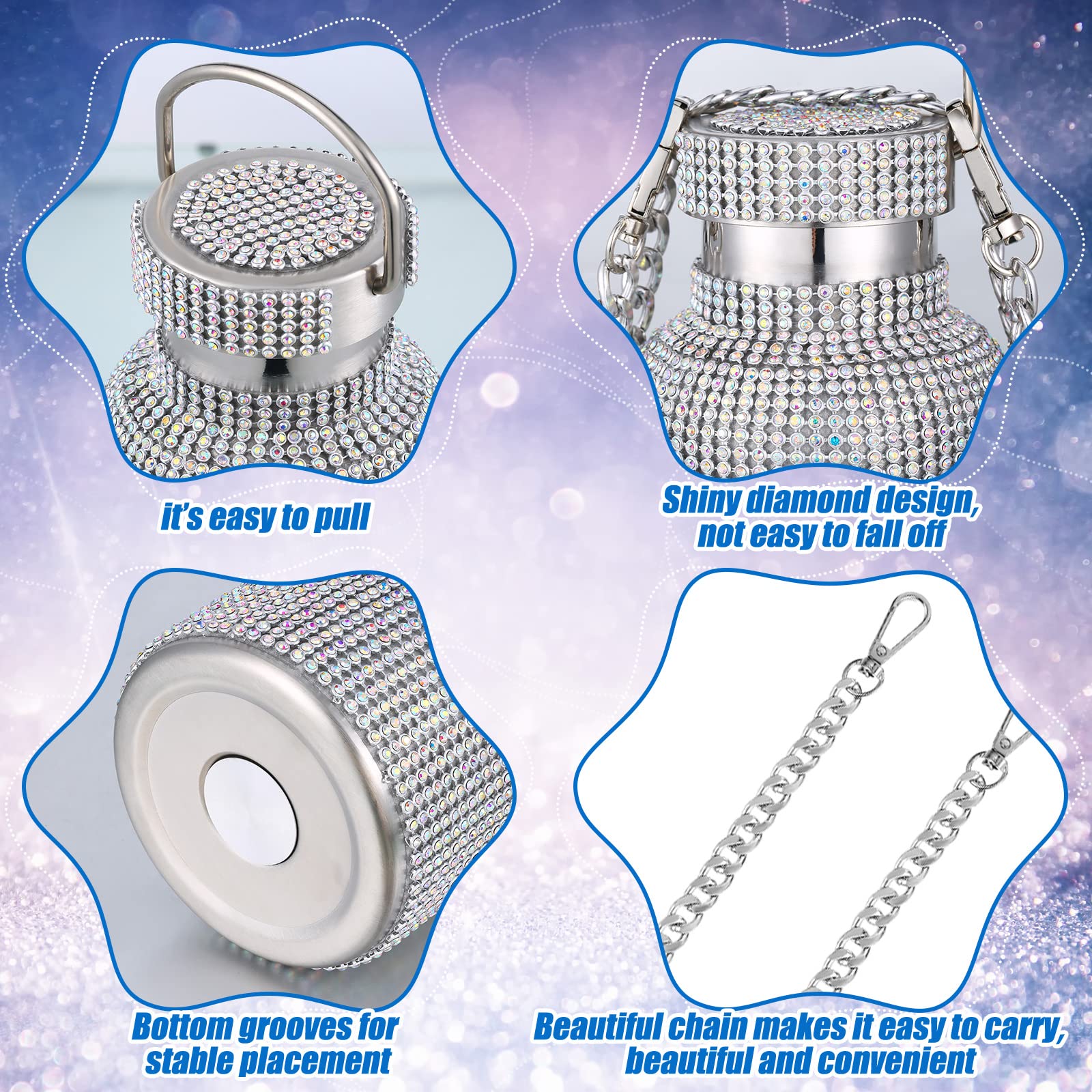 Geiserailie Diamond water bottle insulated stainless steel keeps drinks at temperature