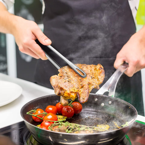 Geiserailie easy-clean stainless steel tongs prevent stains