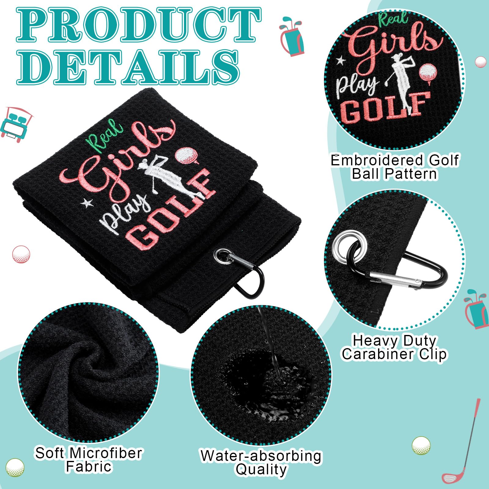 Geiserailie makeup bag in canvas shown holding essentials for golfers