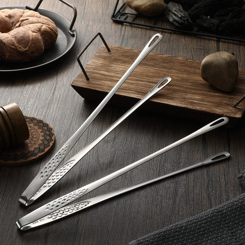 Geiserailie hollow hole design tongs drain oil for clean grilling