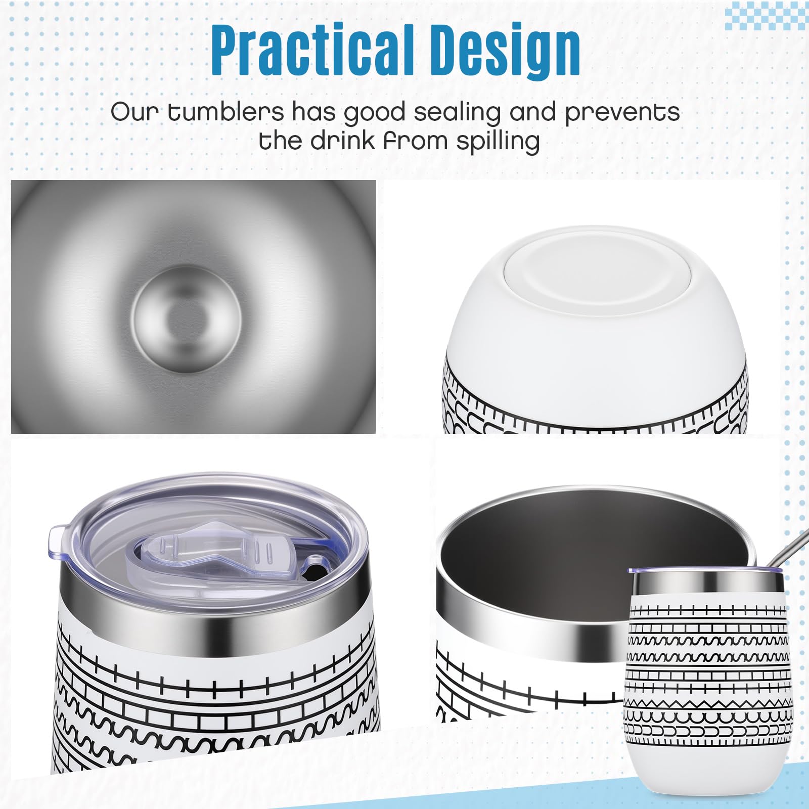 Geiserailie two-pack mug closeup in white, sleek double-wall design.