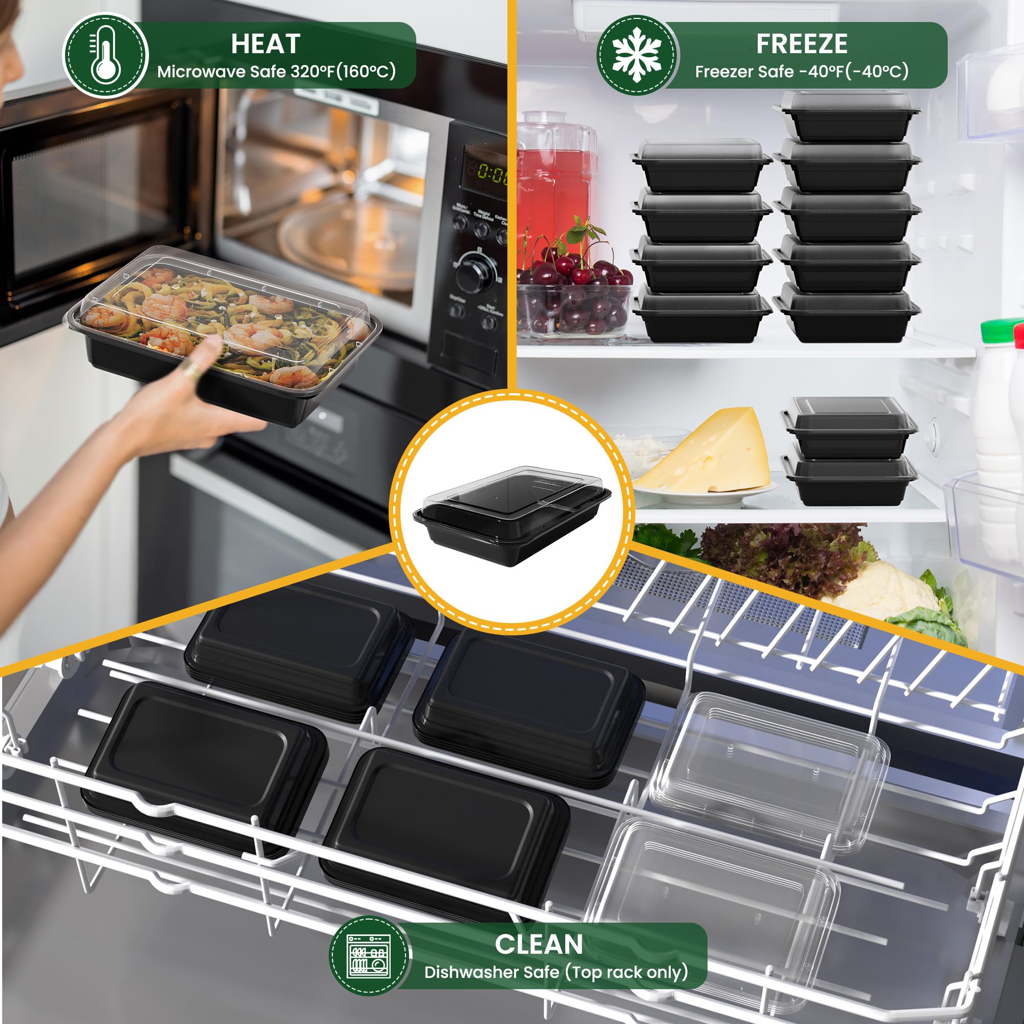Geisoun dishwasher-safe lunch container for easy cleanup