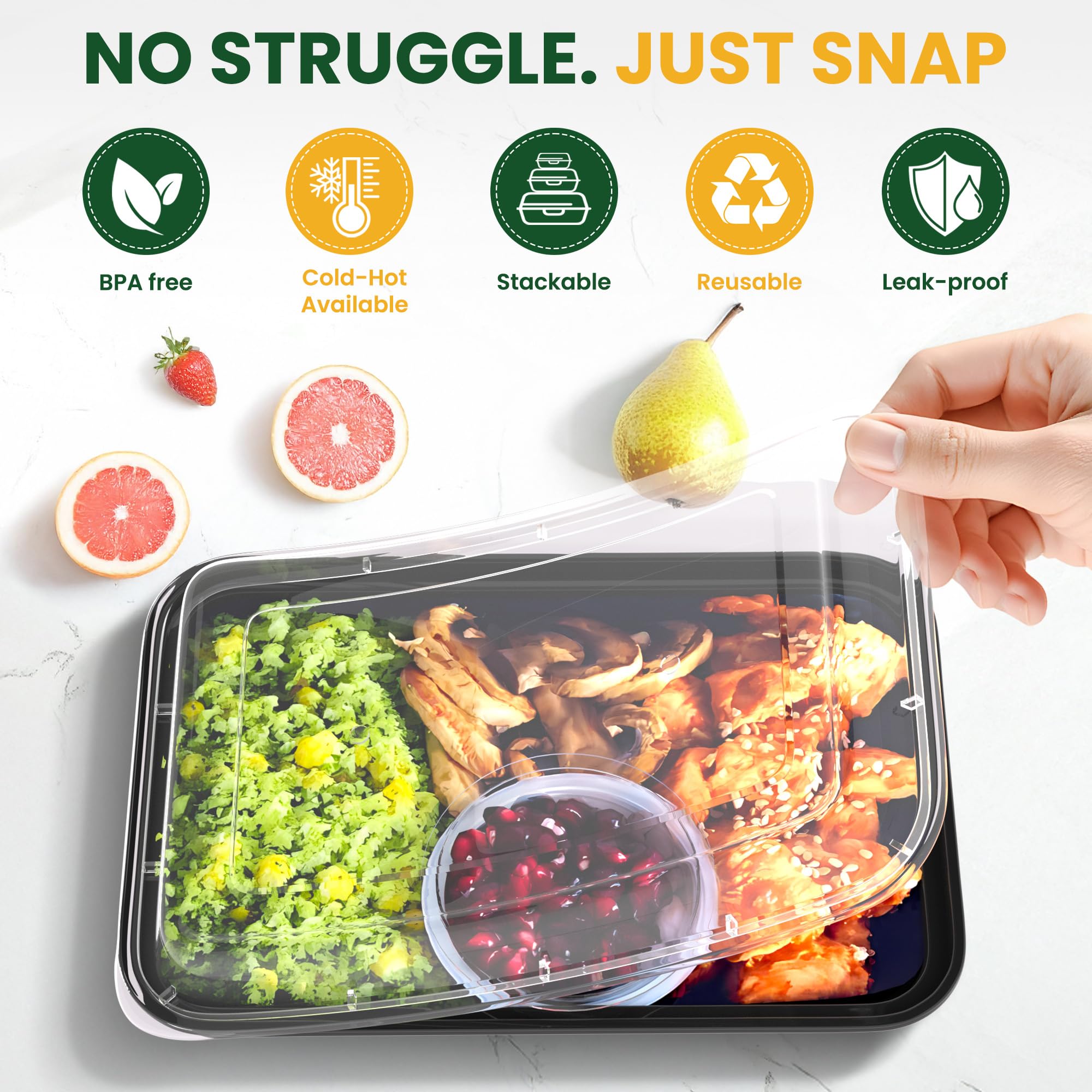 Geisoun freezer-safe storage keeps meals fresh in the cold